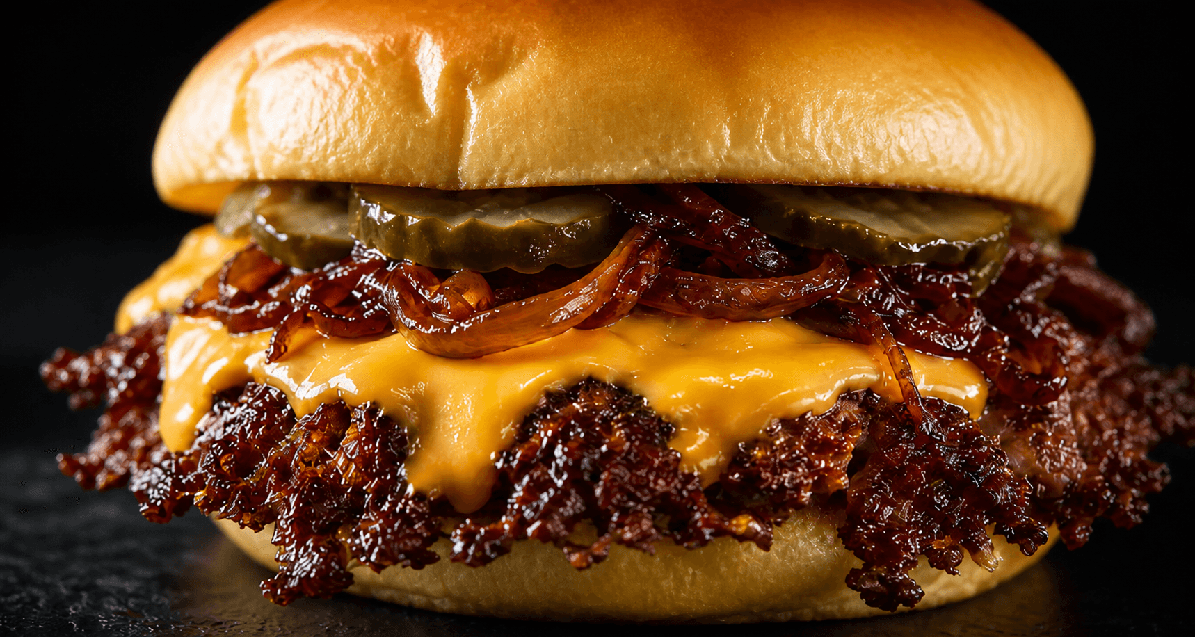 Classic Smash burger on a glossy Martin's potato bun